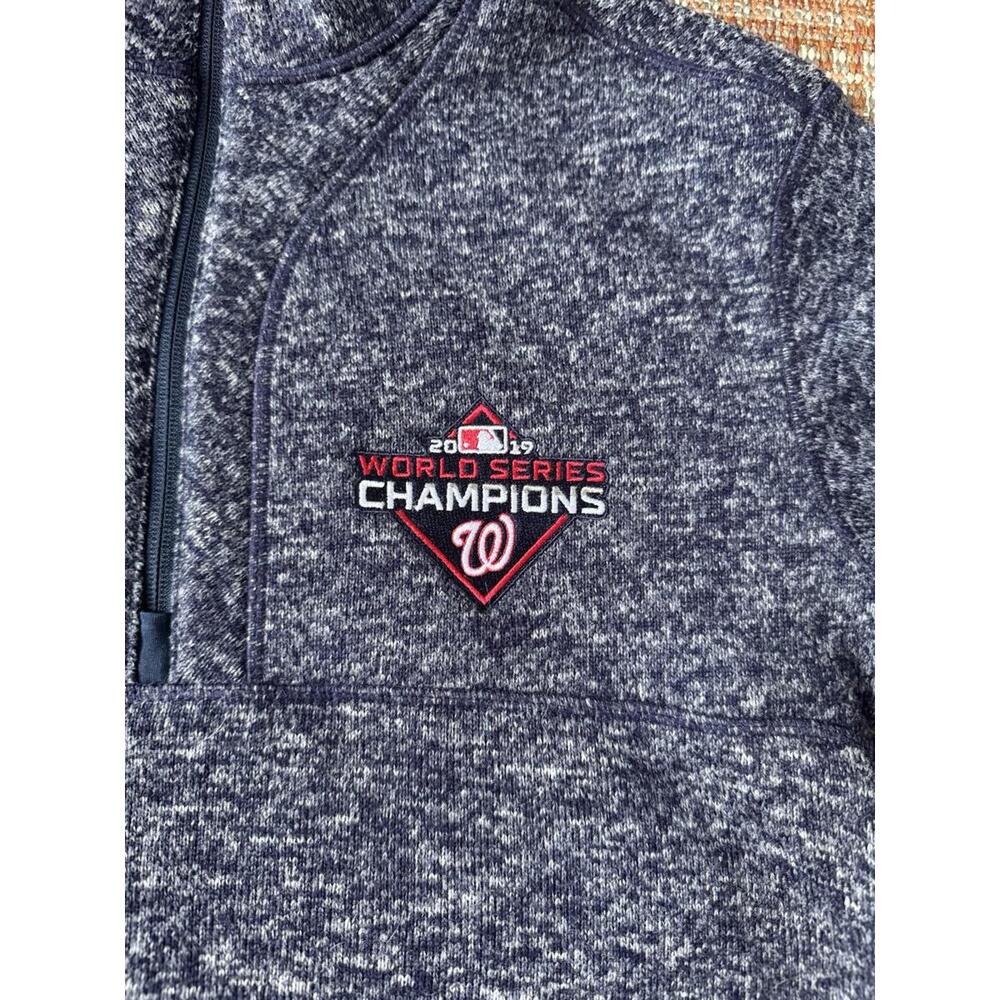 Washington Nationals World Series Antigua Men’s Large 1/4 Zip Pullover Fleece - Picture 3 of 9